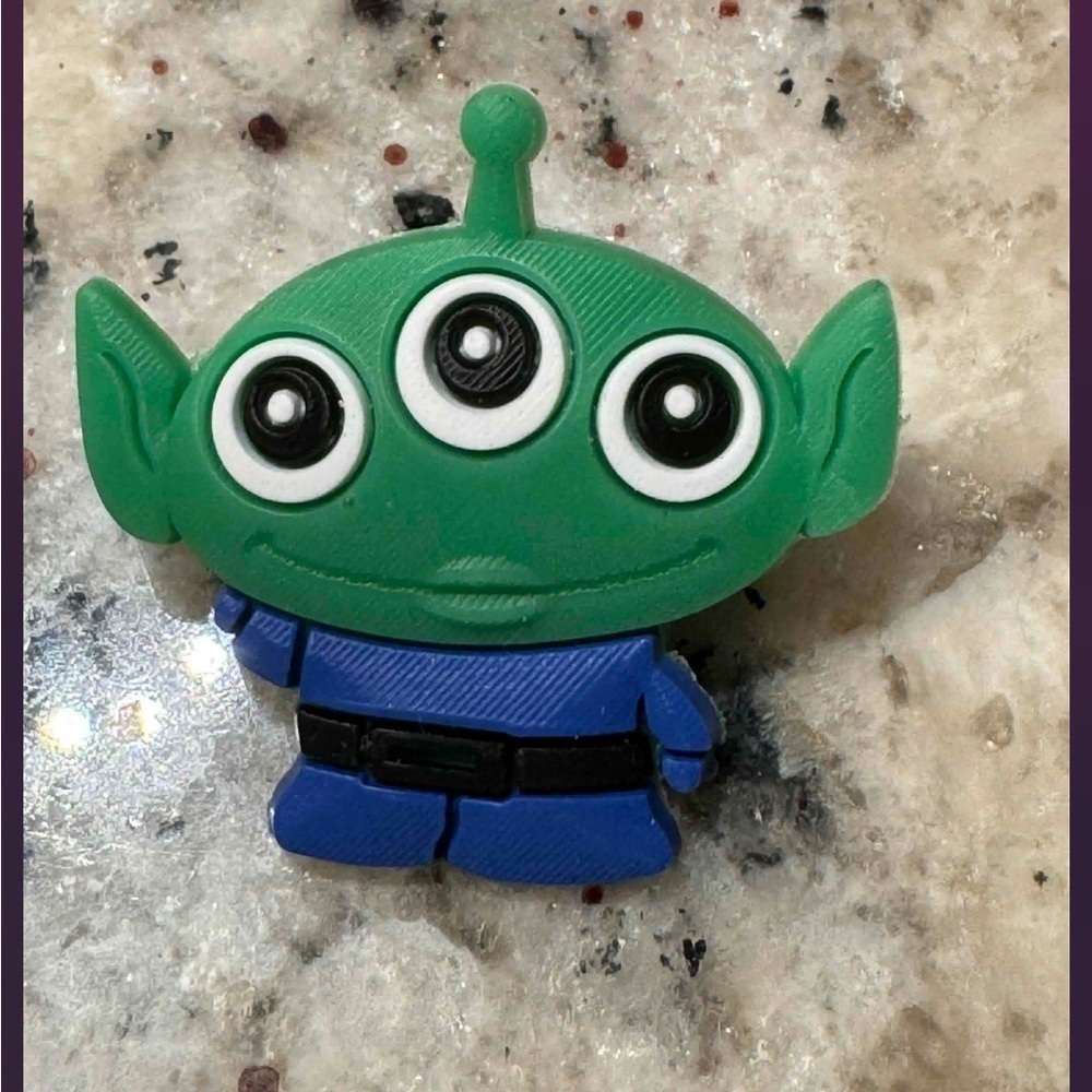 Toy Story alien croc charm Green and Blue Alien
